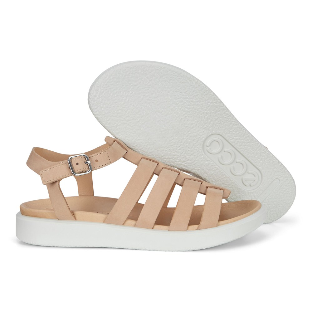 Sandalias Mujer - ECCO Flowt Lx Flat - Beige - BEG415263